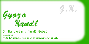 gyozo mandl business card